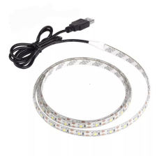 Світлодіодна Led стрічка 3м з живленням від повербанка або USB  (холодний білий, 6000к) 60 LED