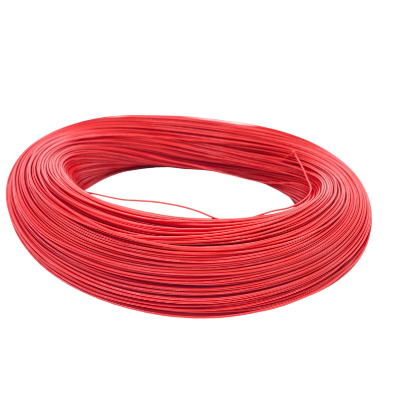 Кабель 28AWG 610M/roll UL 1332 дріт 0.08 мм², мідь луджений ізоляція фторопласт (FEP),  багатожильний, червоний