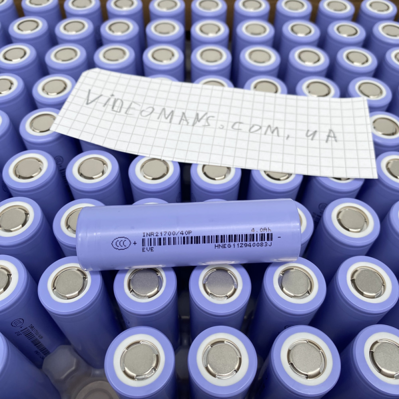 EVE 21700INR 21700-40P 4000mAh 40A Li-ion акумулятор EVE 21700INR 21700-40P 4000mAh 40A EVE 21700INR 21700-40P 4000mAh 40A Li-ion акумулятор EVE 21700INR 21700-40P 4000mAh 40A