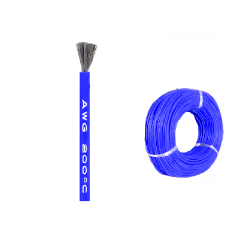 Кабель 26AWG 400M/roll дріт 0.15 мм², мідь , луджений у силіконовій ізоляції, 1м, багатожильний, синій