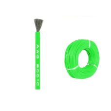 Кабель 26AWG 400M/roll дріт 0.15 мм², мідь , луджений у силіконовій ізоляції, 1м, багатожильний, зелений