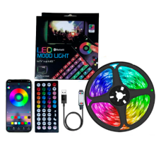 Світлодіодна Led стрічка 10м, Bluetooth, 44 кнопки  USB, колір RGB 5050, підключення до смартфона, box