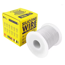 Кабель 26AWG 50m дріт 0.15 мм², мідь , луджений у силіконовій ізоляції,  багатожильний Білий