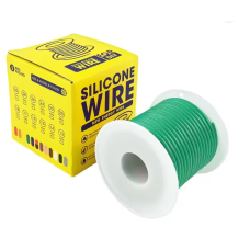 Кабель 28AWG 50m силіконовий дріт 0.08 мм², мідь луджений ізоляція силіконовий , багатожильний, зелений