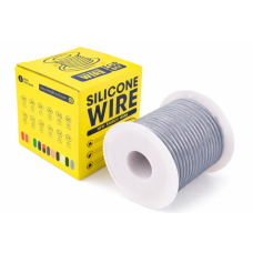 Кабель 28AWG 50m силиконовый 0.08 мм², медь луженый изоляция  силиконовый , многожильный, сірий