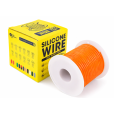 Кабель 26AWG 50m провод 0.15 мм², медь , луженый в силиконовой изоляции,  многожильный, Оранжевый