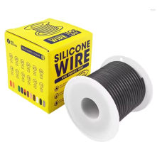 Кабель 14 AWG, довжиною 10 м, провід 2 мм², мідь, луджений, у силіконовій ізоляції, багатожильний, чорний