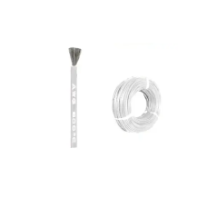 Кабель 30 AWG, довжина 2500 м, провід 0,055 мм², мідь, луджений, у силіконовій ізоляції, багатожильний, білий
